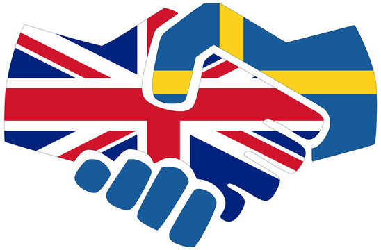 UK - Sweden handshake
