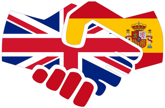 UK - Spain handshake