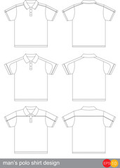 man's polo shirt design, Vector template