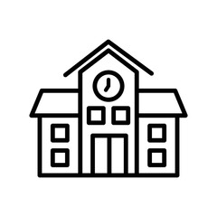 school building icon vector design template in white background