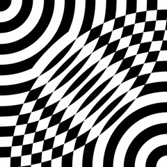 Obraz premium black and white illusion background