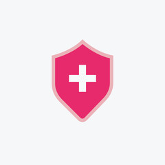 Fototapeta premium shield with white cross in the middle