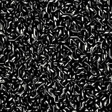 SEAMLESS VECTOR PATTERN basic modern abstract simple geo shapes and lines. Random irregular background repeat with geometric markings black and off white.