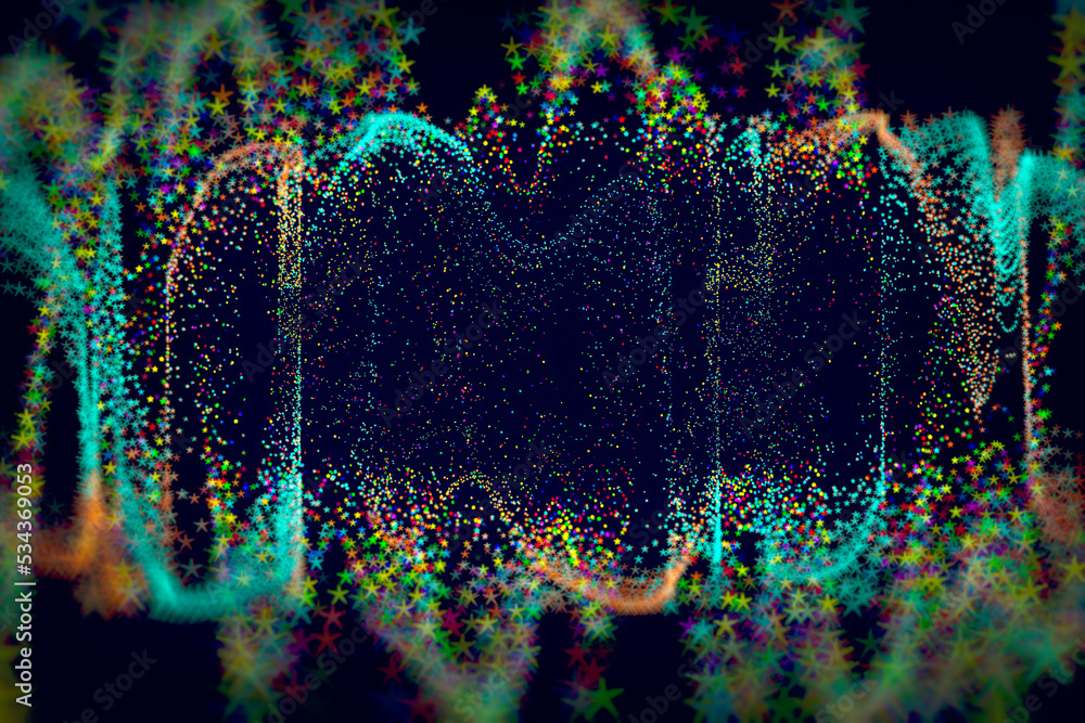 Poster futuristic hi-tech banner. data science abstract technological background in vibrant colors with blu