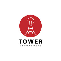 Tower logo symbol vector icon design illustration template.