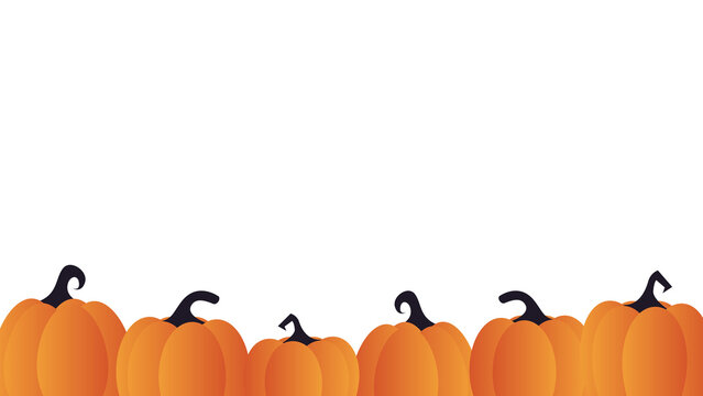 Spooky Halloween Pumpkin Patch Vector Background Illustration