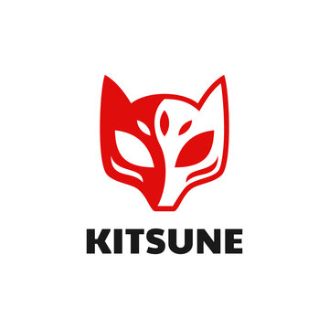 Simple Kitsune Head Logo Design