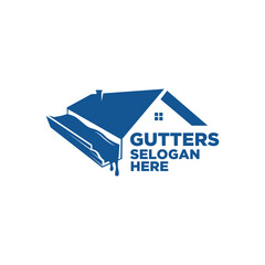 home and gutter logo icon and vector