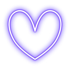 heart purple neon light