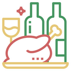 party modern line style icon