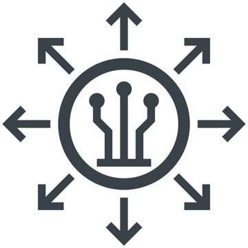 Liquidation Modern Line Style Icon