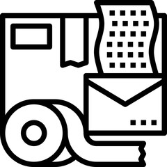 packing modern line style icon