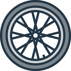 Obraz premium wheel modern line style icon