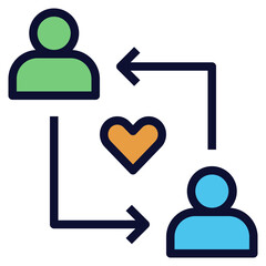 relationship modern line style icon
