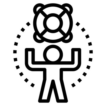 Self Modern Line Style Icon