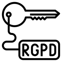 rgpd modern line style icon