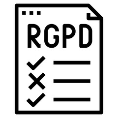rgpd modern line style icon