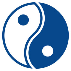 yin modern line style icon - obrazy, fototapety, plakaty