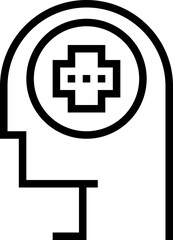 Obraz premium mental modern line style icon