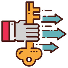 key modern line style icon