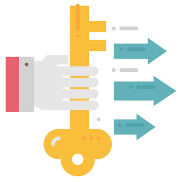key modern line style icon