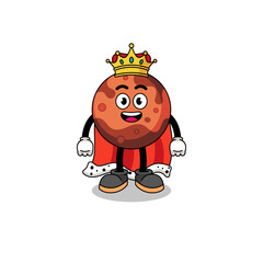 Mascot Illustration of mars planet king