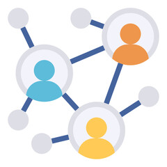 networking modern line style icon