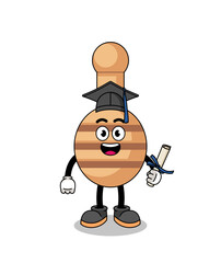 Fototapeta premium honey dipper mascot with graduation pose