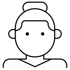 woman modern line style icon