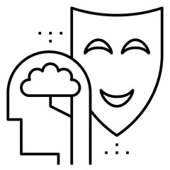 personality modern line style icon