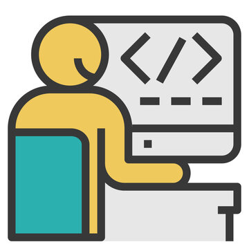 programmer modern line style icon