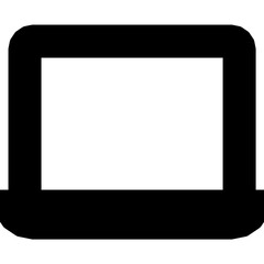laptop modern line style icon
