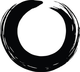 Enso Zen Circle Brush Stroke Logo Design Illustration Icon Art