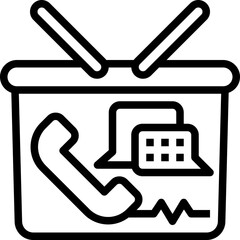 phone modern line style icon