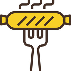 sausage modern line style icon