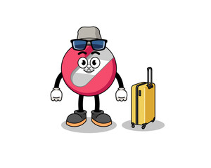 mascot doing vacation