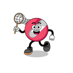 l sharpener catching a butterfly