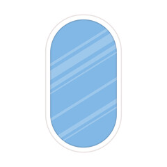 window with glass in white frame