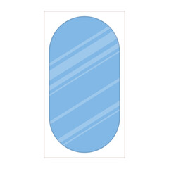 window with glass in white frame