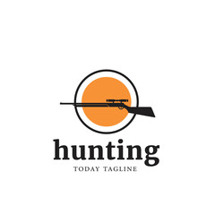 hunting logo design vector graphic illustration