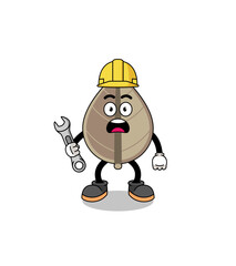 Character Illustration of dried leaf with 404 error