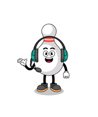 Mascot Illustration of bowling pin as a customer services
