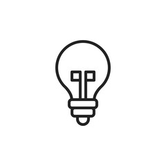 Simple Light Bulb Line Icon Idea Inspiration Solution Symbol Element