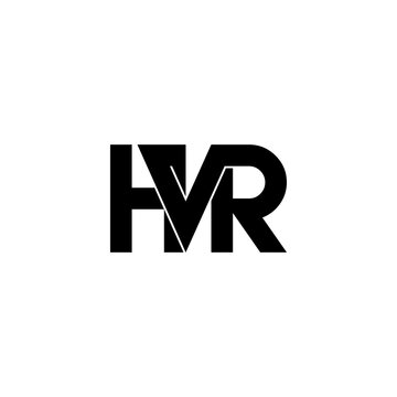 hvr lettering initial monogram logo design