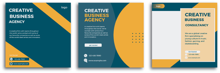 Digital business marketing social media post & web bannerDigital business marketing social media post and web banner