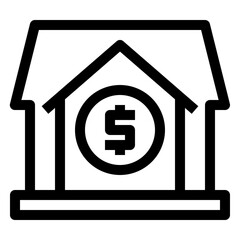 Rental Income Icon Outline