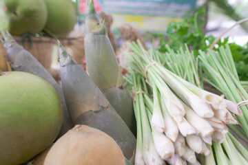 Organic vegetables grown in Thailand by farmers , Fresh vegetables, select focus.