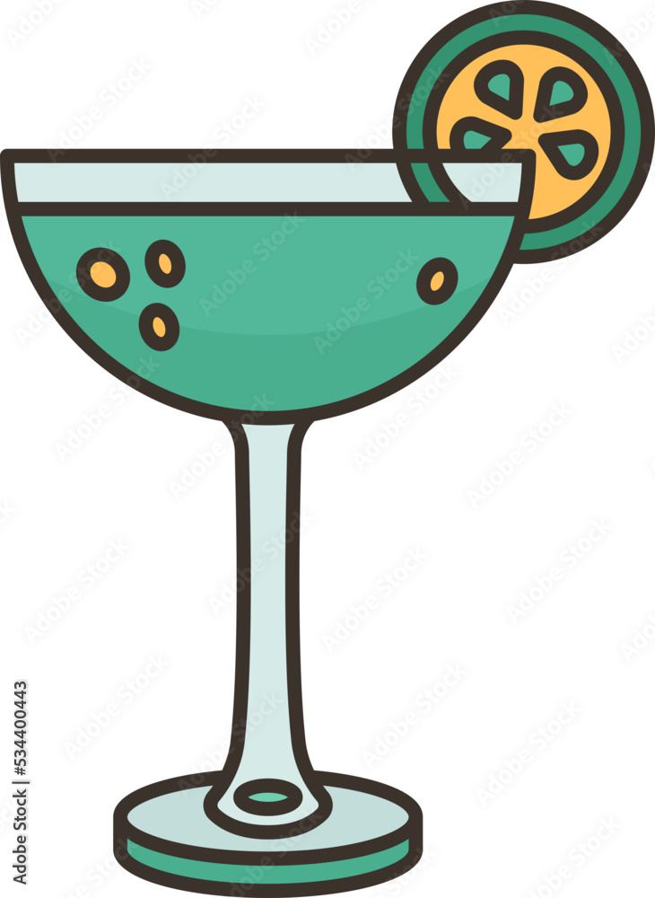 Poster cocktail icon