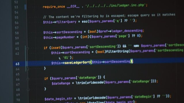 Closeup shot of code being written on a computer screen.