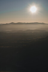 sunrise in the mountains